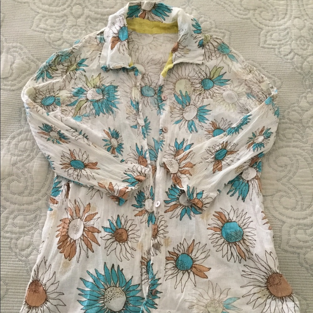 SALE! Tsumori Chisato | Crinkle 3/4 Sleeve Shirt